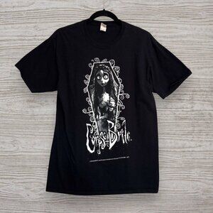 Vintage Tim Burton Corpse Bride Movie T-Shirt Black Graphic Tee Emily Unisex M